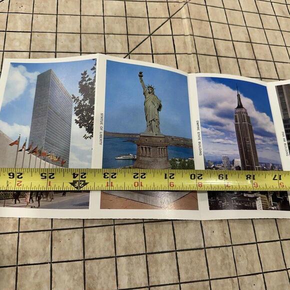 Old Vintage NEW YORK Post Cards Fold Out‎ Set The WONDER CITY Views Made USA - Picture 4 of 9